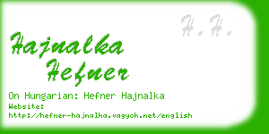 hajnalka hefner business card